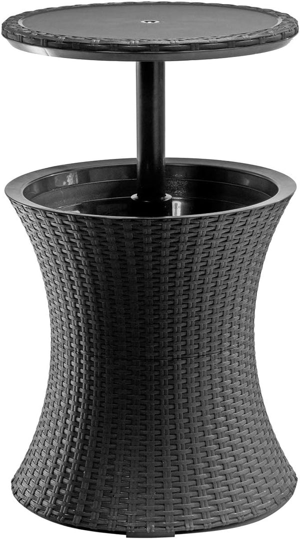 Brown Outdoor Cooler Side Table